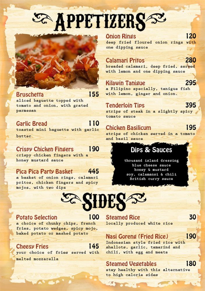 Restaurant Appetizer Food Menu Flyer Template PosterMyWall 57 OFF
