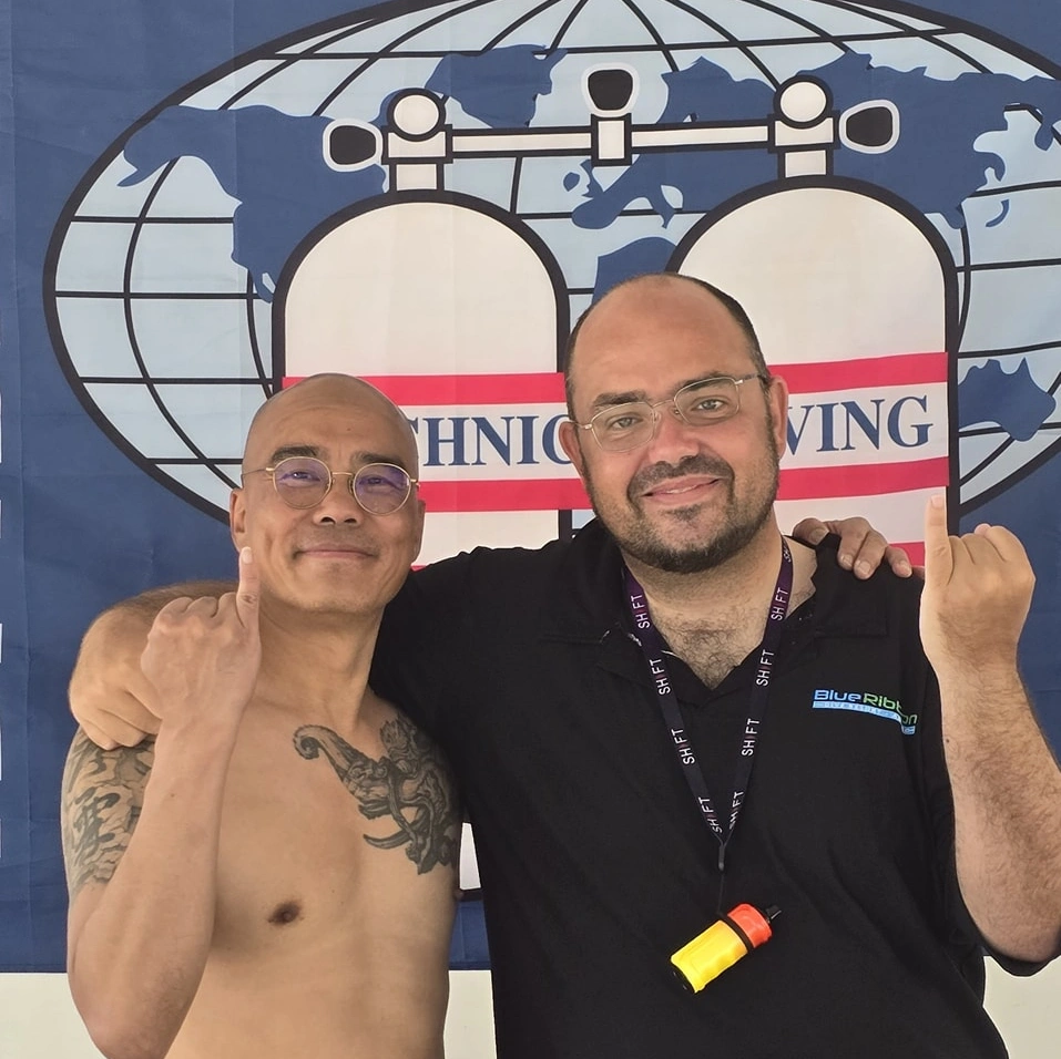 Andy TDI Sidemount Graduation Photo