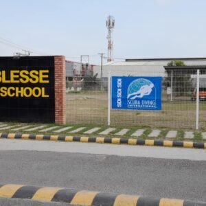 SDI Scuba Diving International flag displayed at Noblesse International School in Subic — Baz's dive centre. SDI provided the flag without hesitation.
